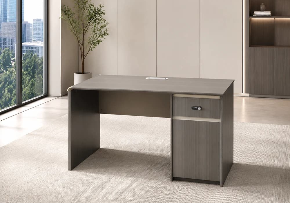 Bureau Droit NEXIO Avec Caisson de Rangement Sécurisé - Image 1