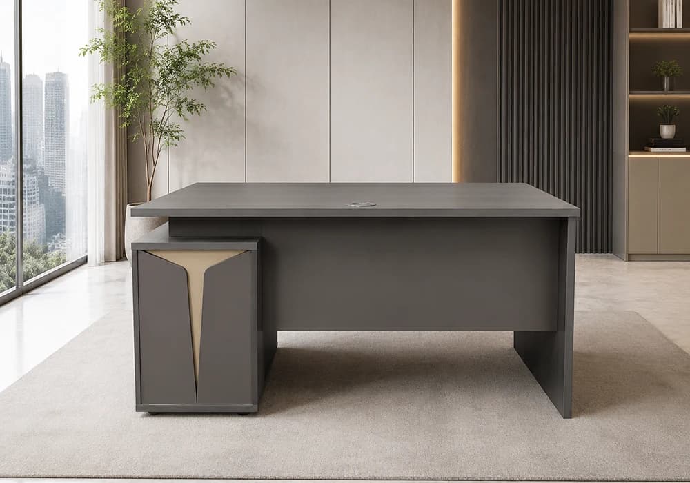 Bureau Droit CLASSIO Avec 4 Tiroirs - Image 1