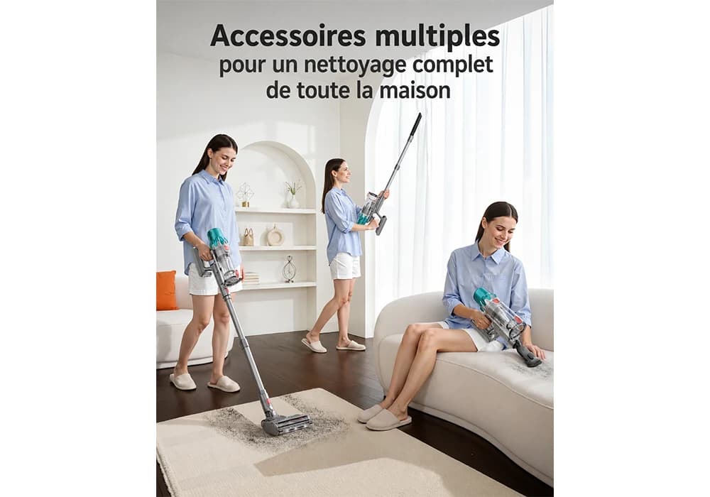 Aspirateur Balai Sans Fil INSE (V6) - Image 5