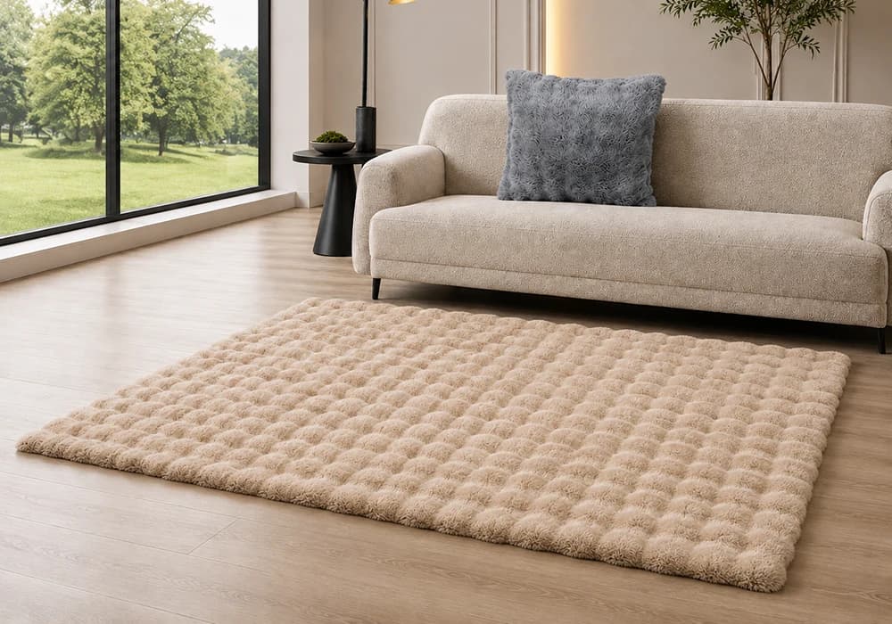 Tapis Vague 120×160 cm Marron - Image 1