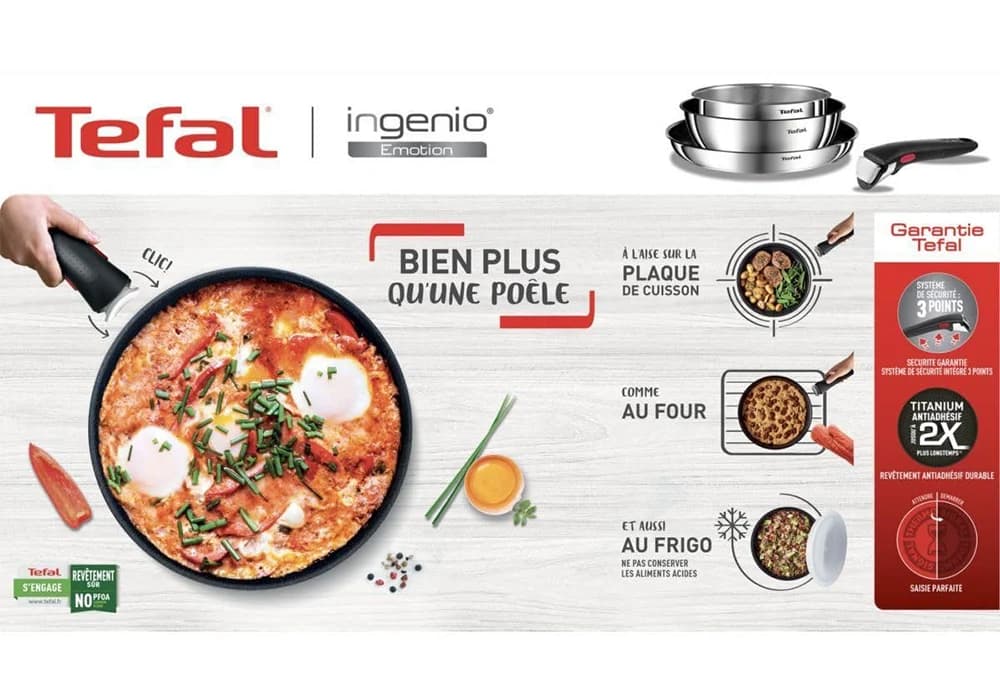 BATTERIE DE CUISINE TEFAL INGENIO EMOTION TEFAL (L897S) - Image 5