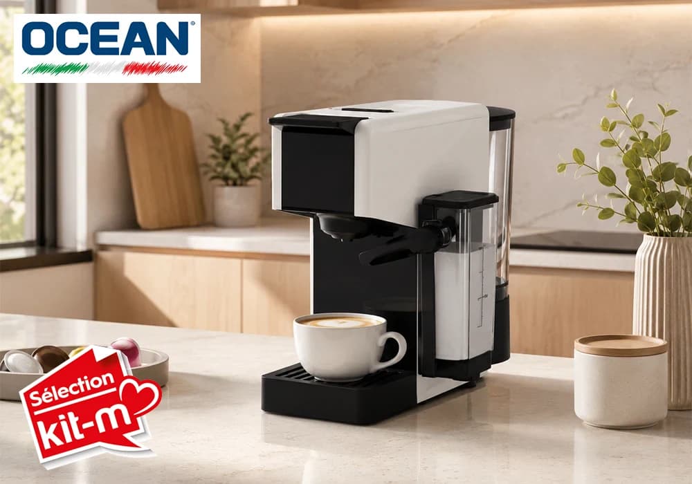 Cafetiére Multi-Capsules 4-en-1 Avec Système Lait OCEAN (OCMCMU1408MTCW) - Image 2