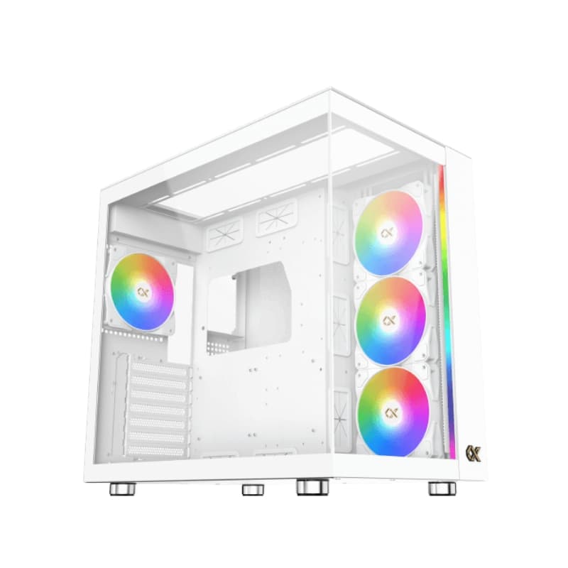Boitier Moyen Tour E-ATX Xigmatek Aqua Ultra RGB avec panneaux vitrés (Blanc)