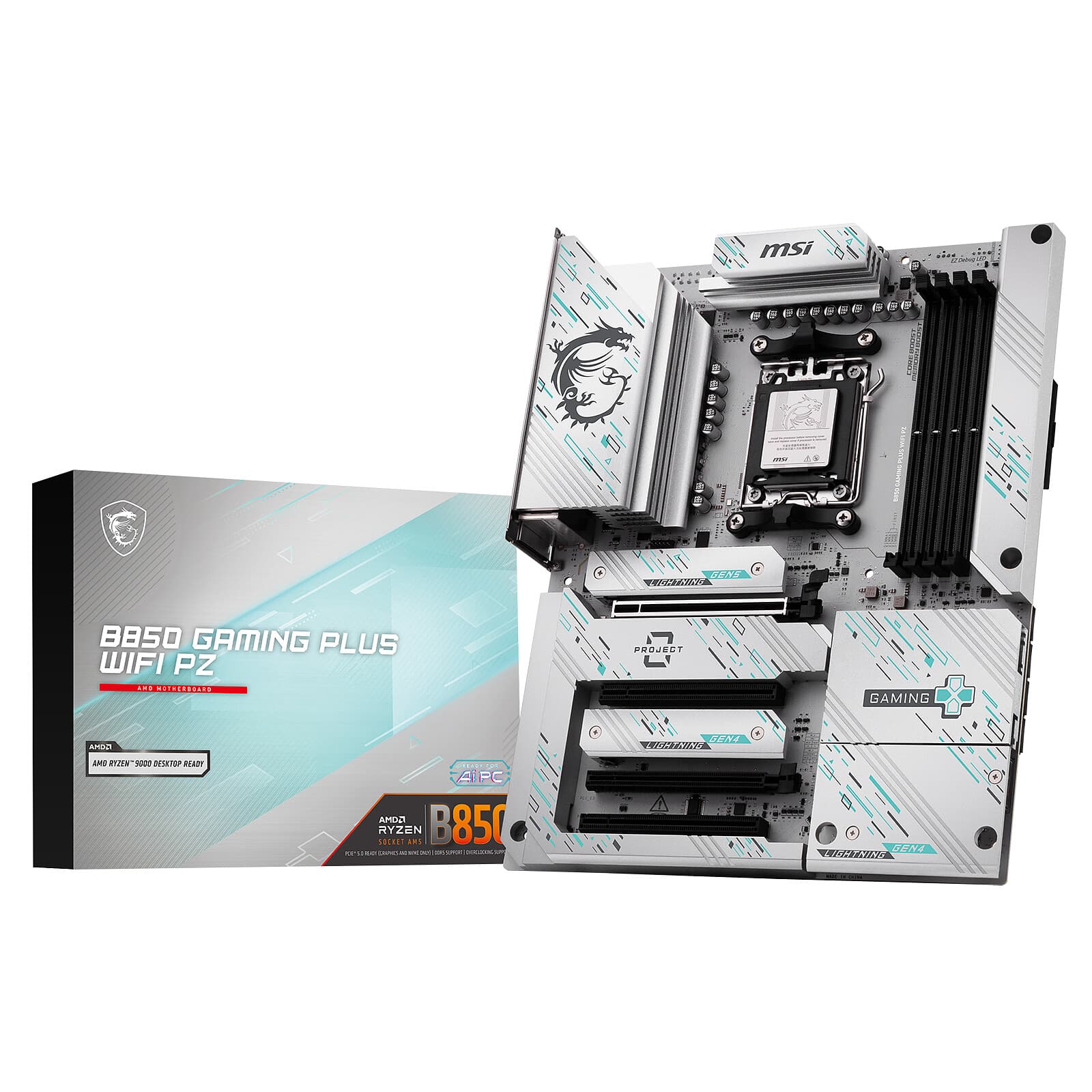 Carte Mère MSI B850 Gaming Plus WiFi Project Zero (AMD AM5) - Image 1