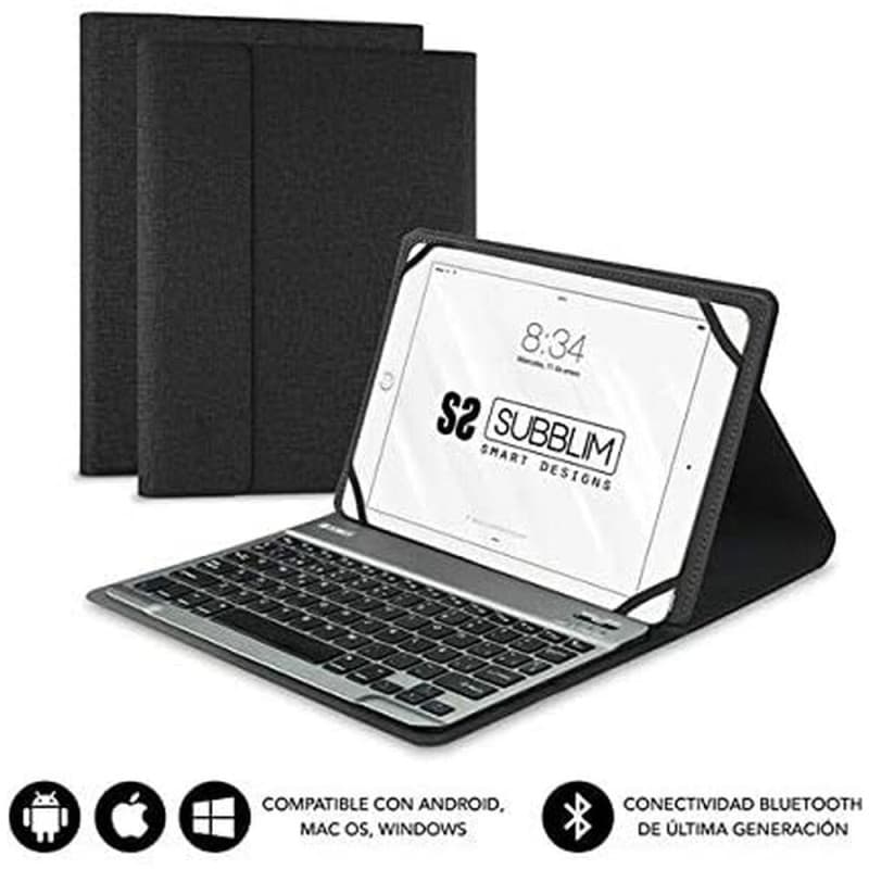 Housse pour Tablette et Clavier Subblim SUB-KT2-BT0001 10.1" Noir Espagnol Qwerty Qwerty Bluetooth"
