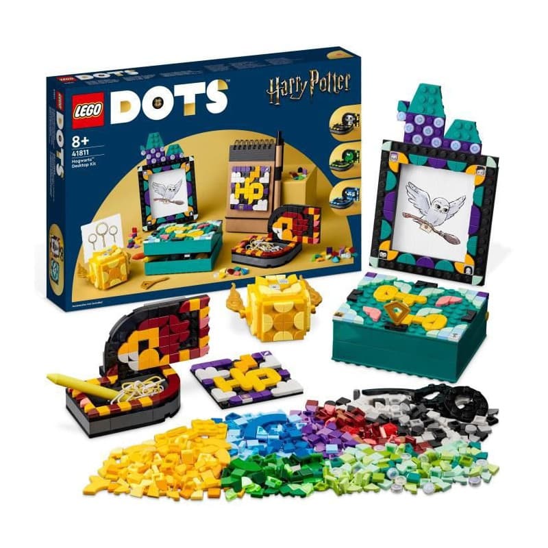 Lego DOTS 41811 Ensemble de Bureau Poudlard. Fournitures de Rentrée Scol