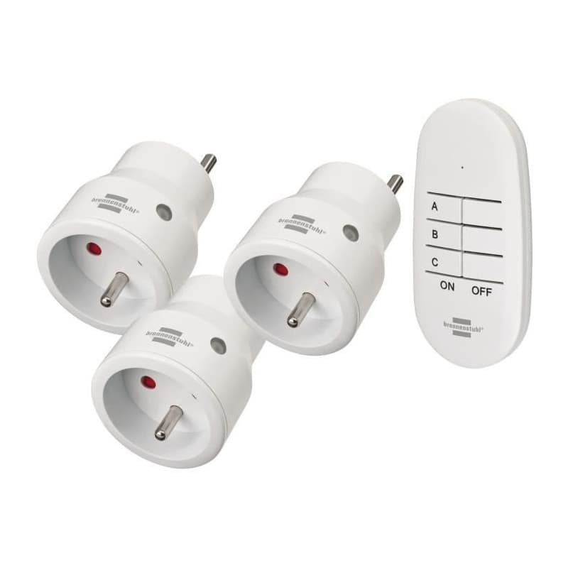 Socle de prise Brennenstuhl Blanc 2300 W 230 V (3 Unités)