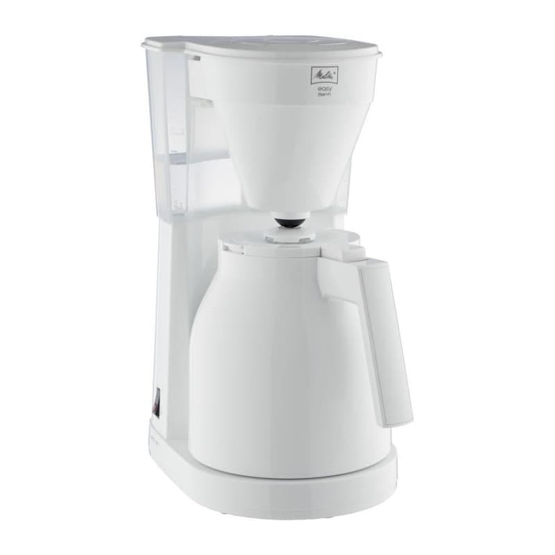 Melitta Easy Therm II 1023-05 Blanc - Cafetiere - Thermo-pot a commande a une main, réservoir d'eau transparent -Blanc