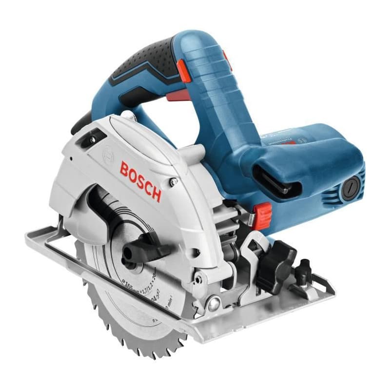 Bosch GKS 165 16,5 cm Noir, Bleu, Rouge, Argent 4900 tr/min 1100 W