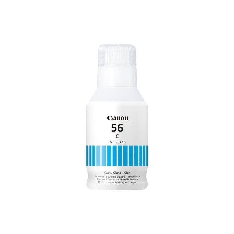 Bouteille d'encre - Canon - GI-56BK - Cyan - Compatibilité MAXIFY GX - (4430C001)