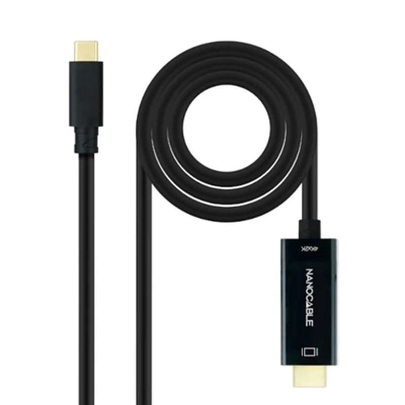 NanoCâble 10.15.5133 câble vidéo et adaptateur 3 m USB Type-C HDMI Type A (Standard) Noir