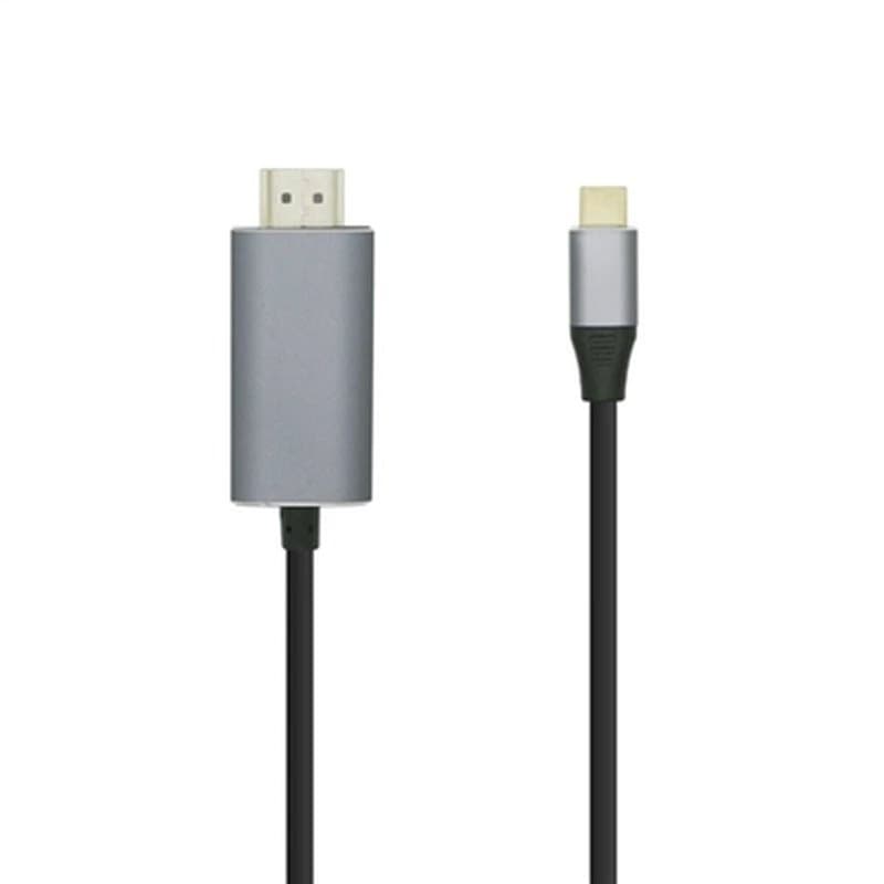 Aisens A109-0393 câble vidéo et adaptateur 1,8 m HDMI Type A (Standard) USB Type-C Aluminium, Noir