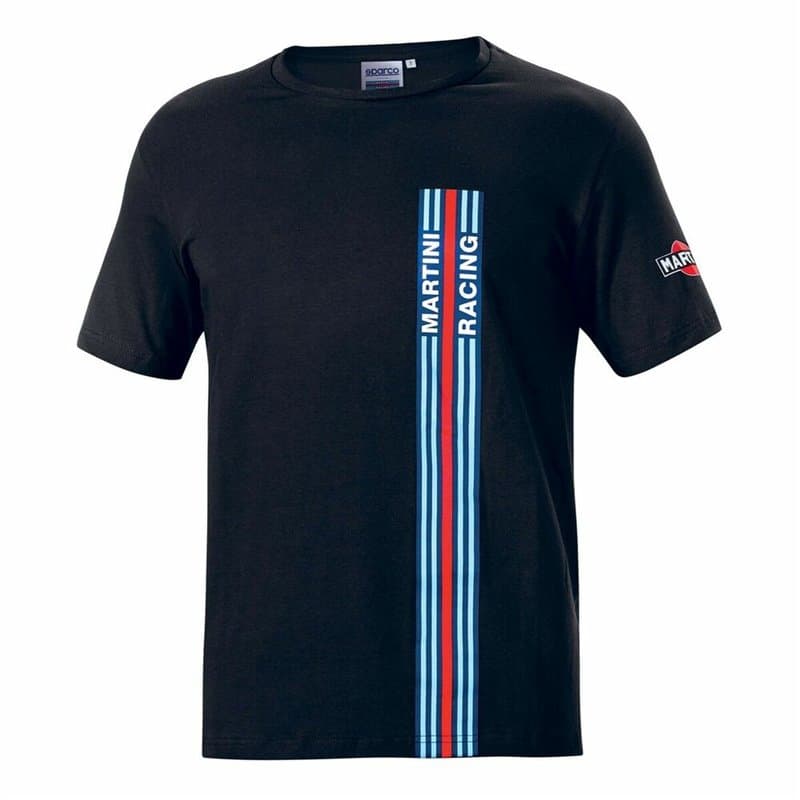 T-Shirt à manches courtes homme Sparco Martini Racing Noir (Taille S)
