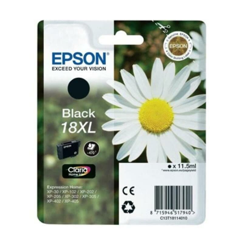 Cartouche d'encre originale Epson CLARIA T18XL Noir Blanc