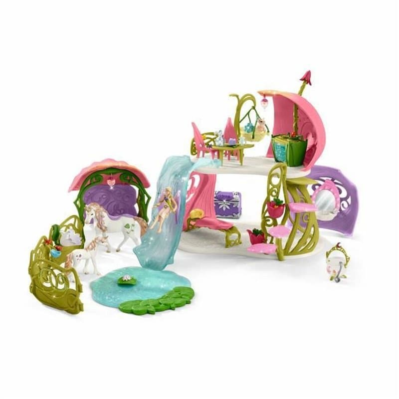 Schleich BAYALA Maison-fleur pailletée avec licornes, lac et écurie