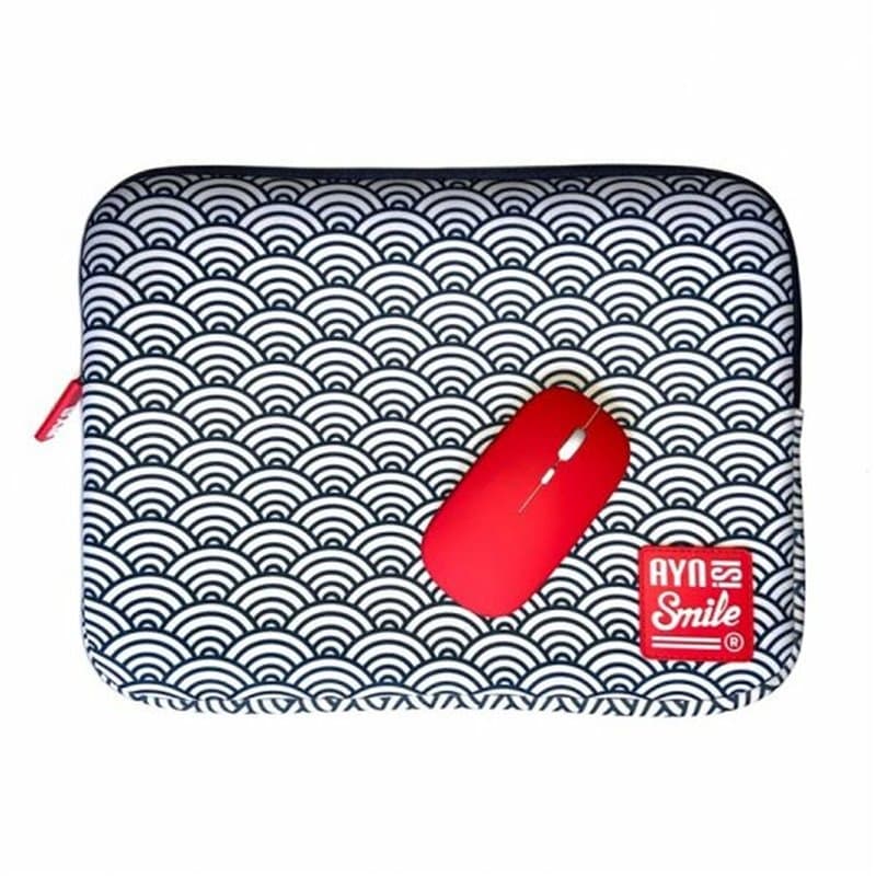 Smile 112008140199 sacoche d'ordinateurs portables 35,6 cm (14") Housse Marine, Blanc"