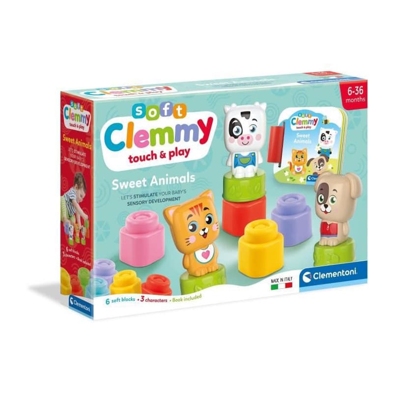 Set de construction Baby Born Cubes & animals Soft Clemmy (FR) Livre 9 Pièces