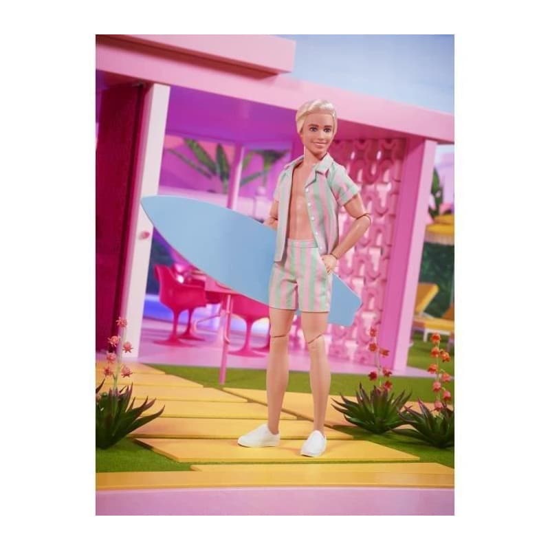 Barbie Signature Le Film Poupée Ken avec Ensemble de Plage Rayé