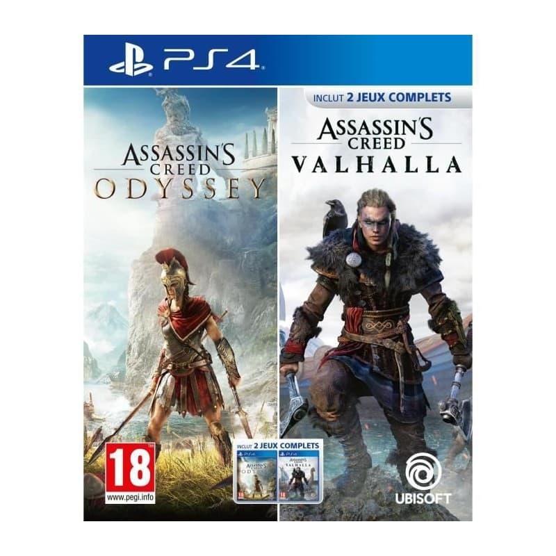 Assassin'S Creed Odyssey + Assassin's Creed Valhalla - Jeu PS4 - Compila