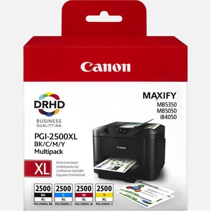 Canon Multipack de cartouches d'encre noire/cyan/magenta/jaune haut rendement PGI-2500XL