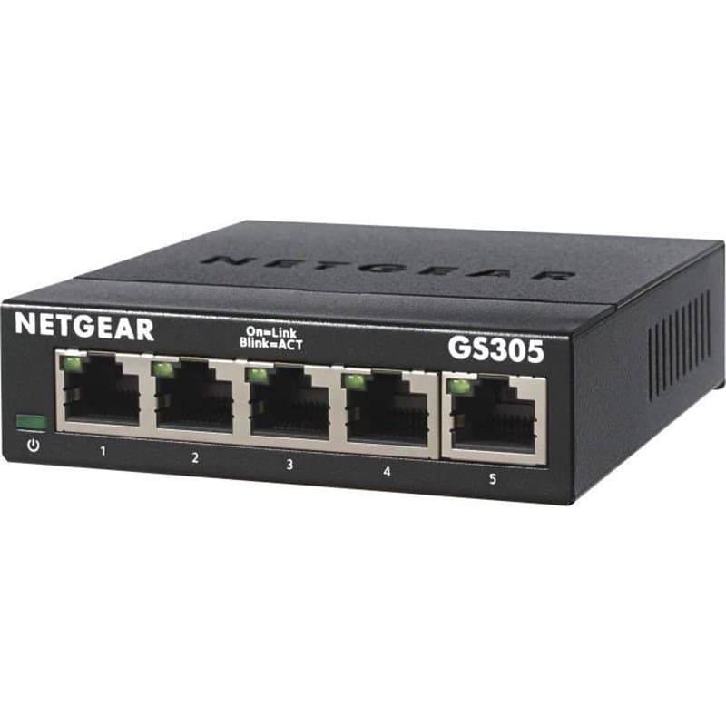 Netgear GS305-300PES Switch Ethernet Métal 5 ports Gigabit (10/100/1000)
