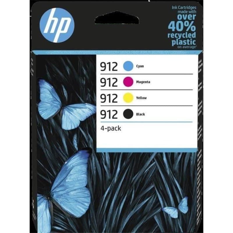 HP 912 Pack de 4 cartouches d'encre Noir/Cyan/Magenta/Jaune authentiques
