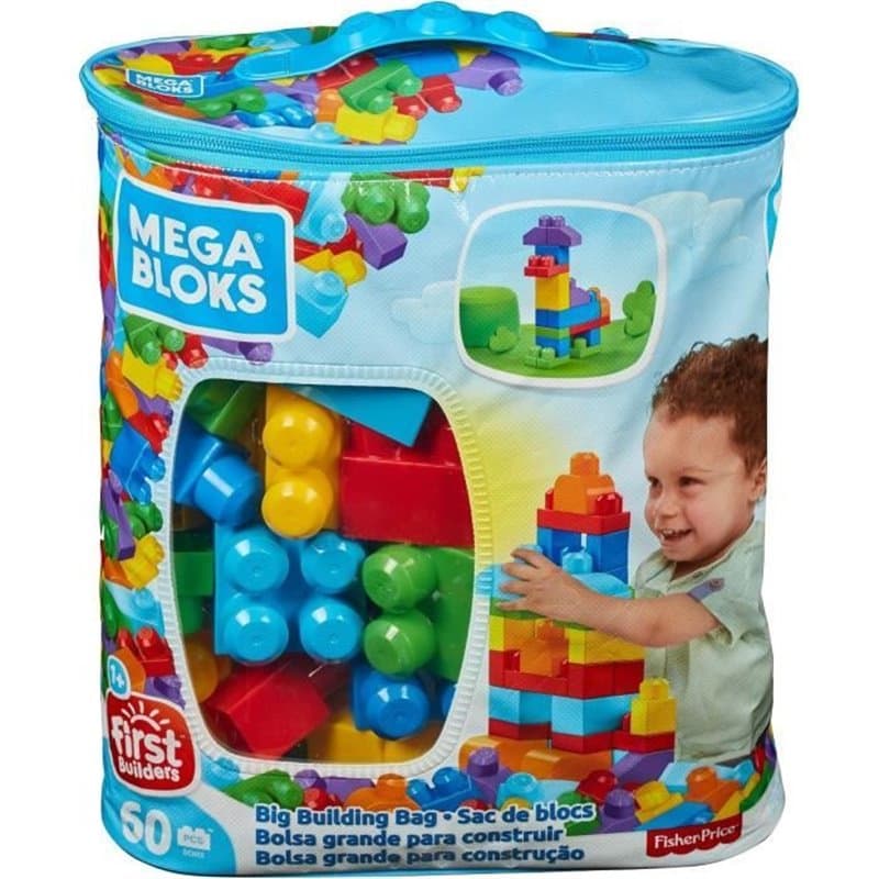 Mega BLOKS Sac Medium Bleu 60 Blocs