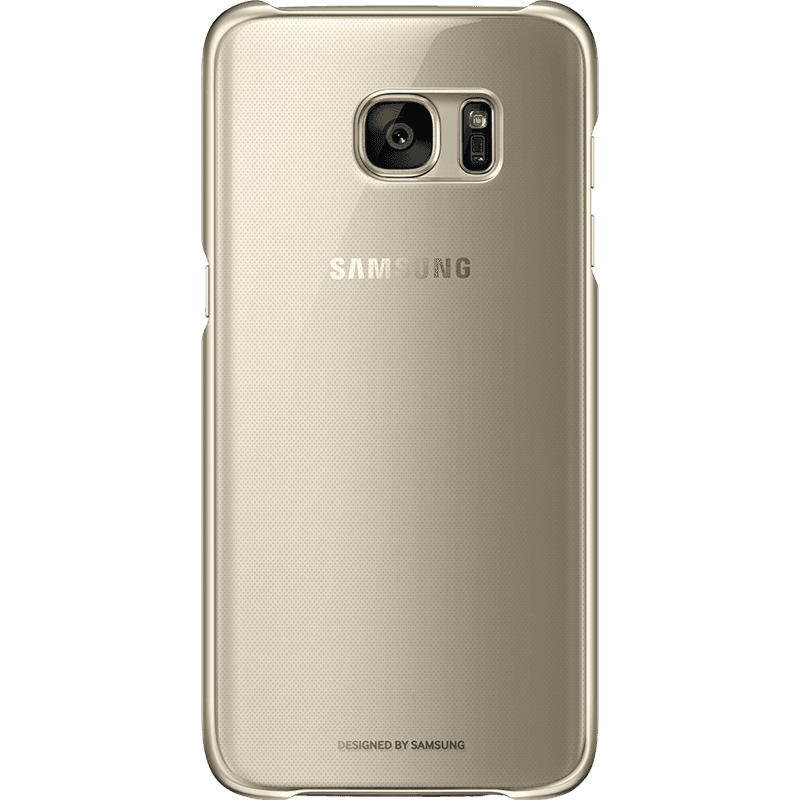 Coque souple Samsung EF-QG935CF transparente et dorée pour Galaxy S7 E