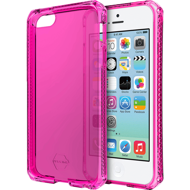 Coque semi-rigide Itskins Spectrum rose translucide pour iPhone 5C
