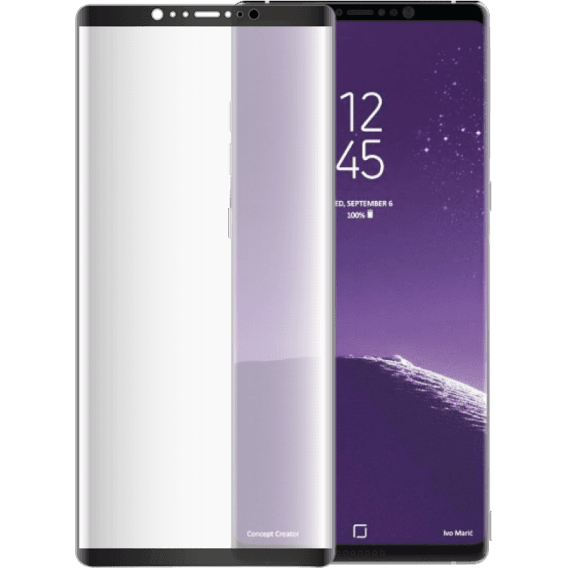 Protège-Écran en verre trempé contour noir pour Samsung Galaxy Note8 N