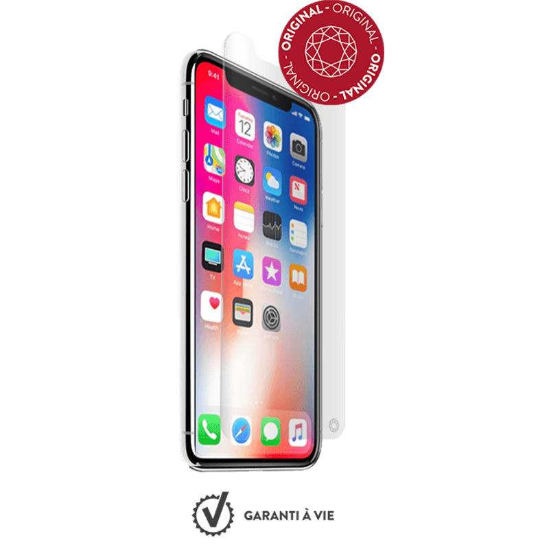 Protège écran iPhone X / XS / 11 Pro Plat Original - Garanti à vie For