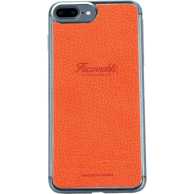 Coque rigide Façonnable orange pour iPhone 6 Plus/6S Plus/7 Plus/8 Plu
