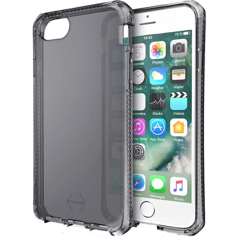 Coque Renforcée iPhone SE 2022/SE/8/7/6S/6 Spectrum Noire Itskins