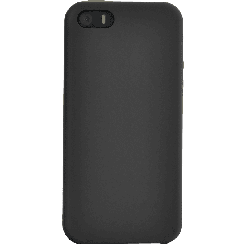 Coque rigide finition soft touch noire pour iPhone 5/5S/SE