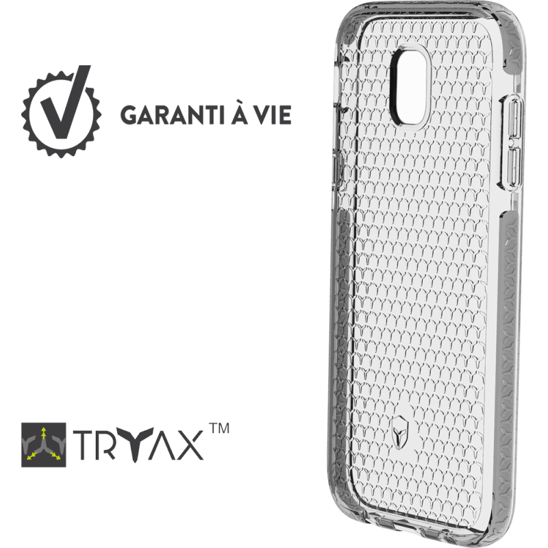 Coque Renforcée Samsung G J3 2017 LIFE Contour Argent - Garantie à vie