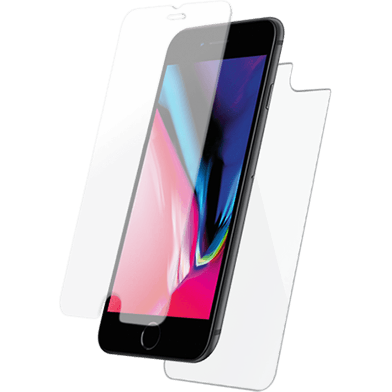 Verres trempés transparents avant et arrière pour iPhone 8
