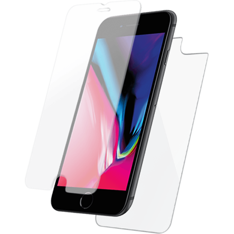 Verres trempés transparents avant et arrière pour iPhone 8 Plus