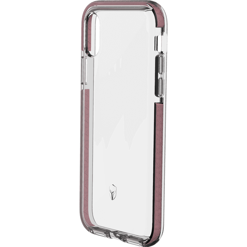 Coque Renforcée iPhone X/XS LIFE Contour Rose - Garantie à vie Force C