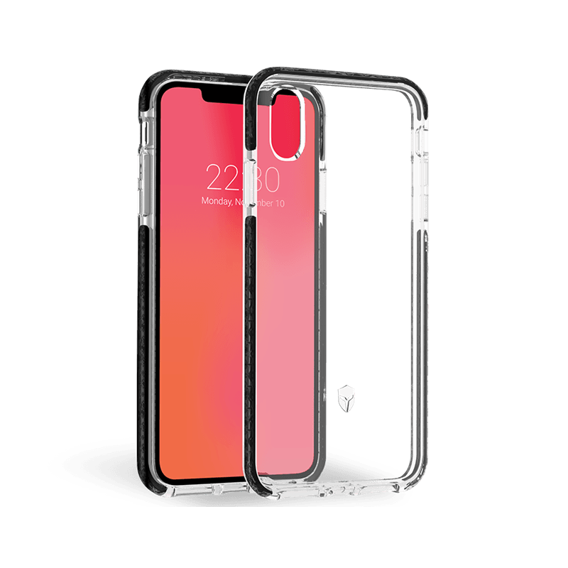 Coque Renforcée iPhone XS Max LIFE Contour Gris - Garantie à vie Force