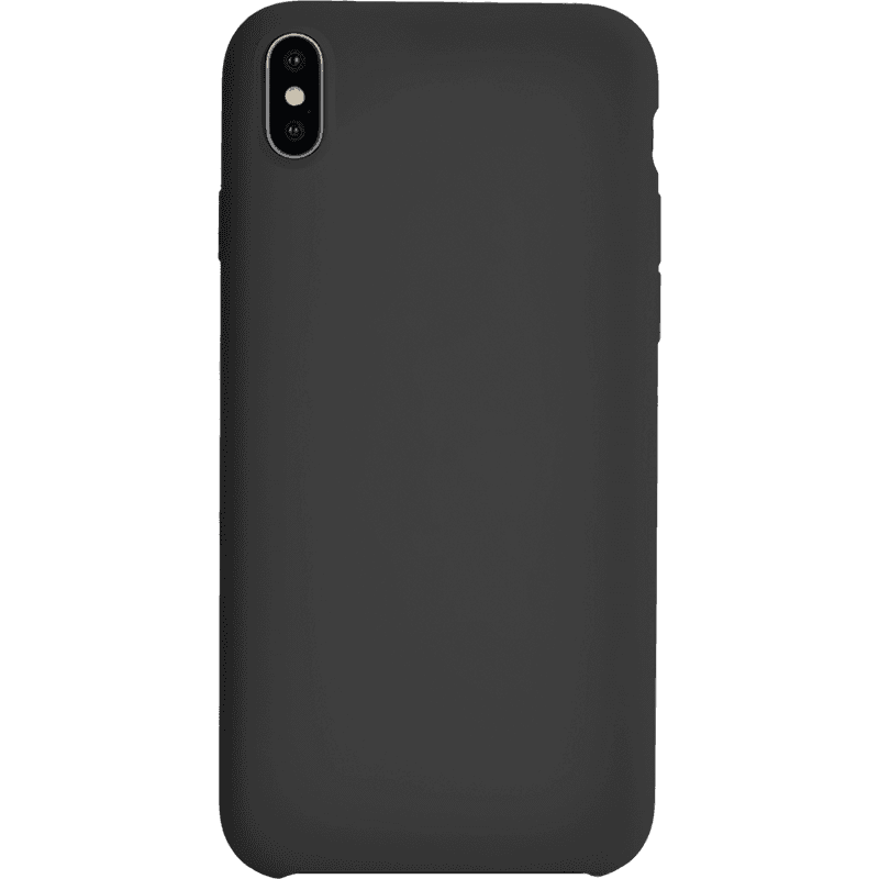 Coque rigide finition soft touch noire pour iPhone XS Max