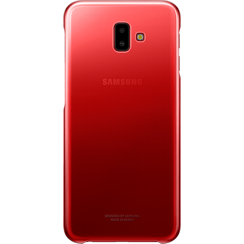 Coque rigide Evolution Samsung transparente et rouge pour Galaxy J6+ J