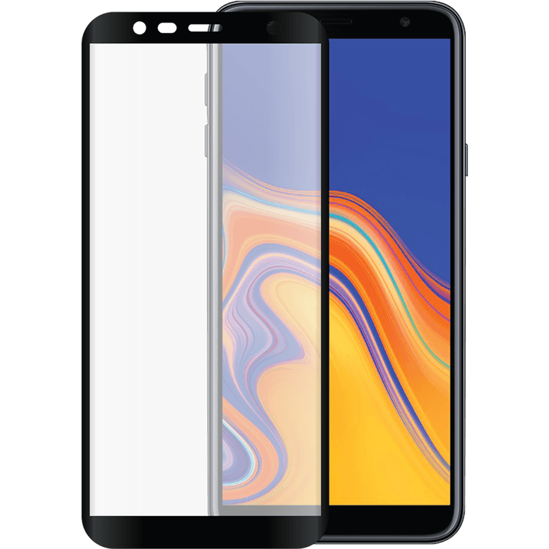 Protège-Écran en verre trempé 2.5D contour noir pour Samsung Galaxy J4