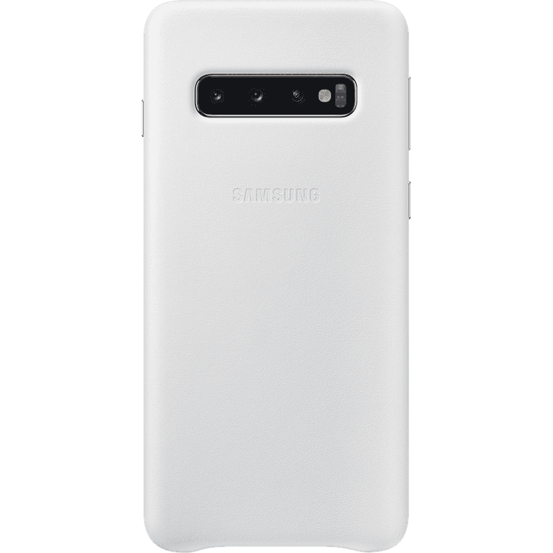 Coque rigide en cuir blanc Samsung EF-VG973LW pour Galaxy S10 G973
