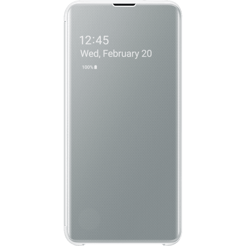 Etui à rabat Clear View Cover Samsung EF-ZG970CW blanc pour Samsung Ga