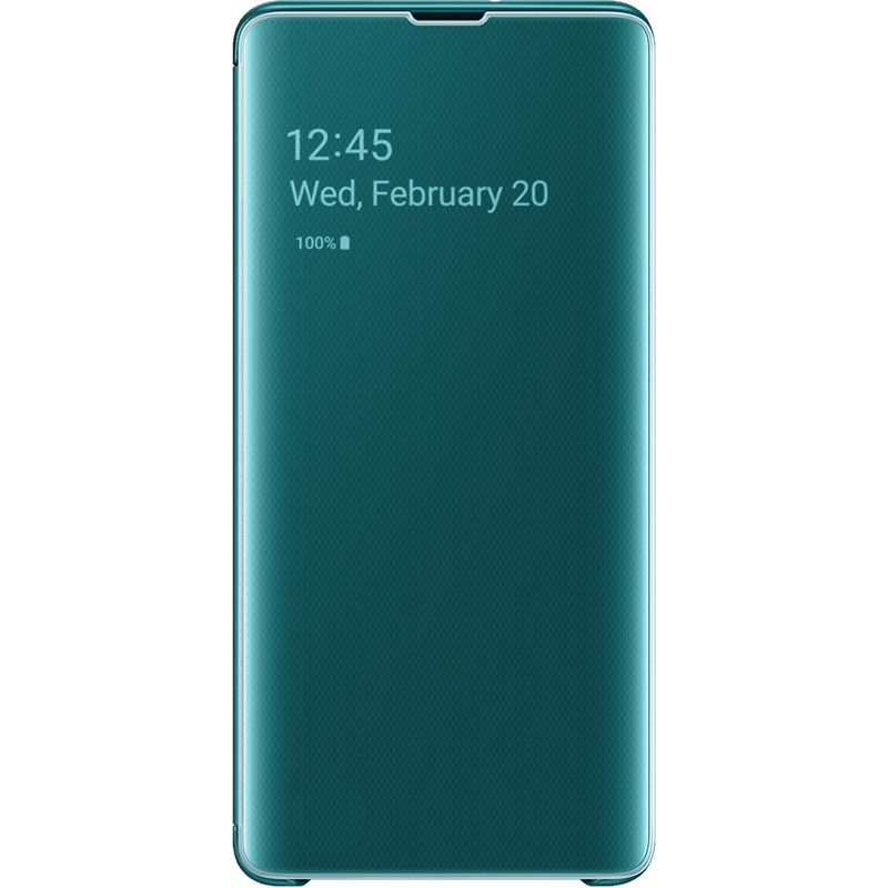 Etui à rabat Clear View Cover Samsung EF-ZG975CG vert pour Samsung Gal