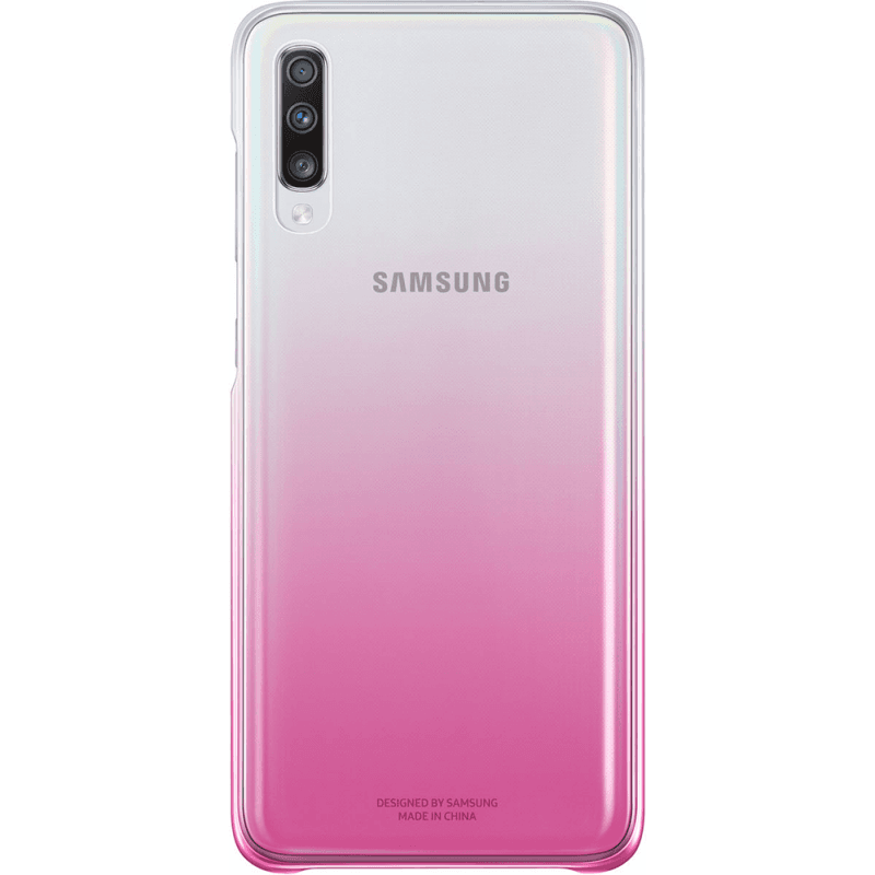 Coque rigide rose et transparente Evolution Samsung pour Galaxy A70 A7