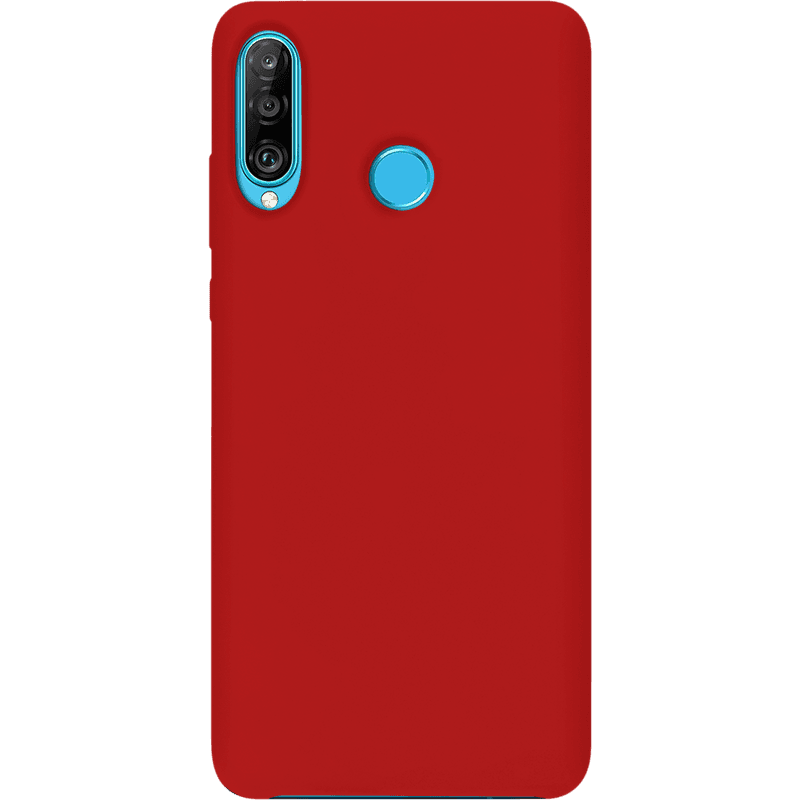 Coque rigide finition soft touch rouge pour Huawei P30 Lite
