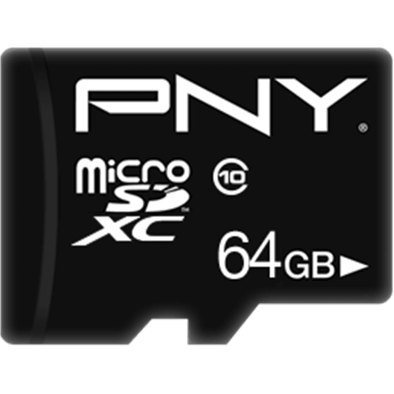 Carte MicroSD Performance Plus 64GB Class 10 50 MB/S PNY