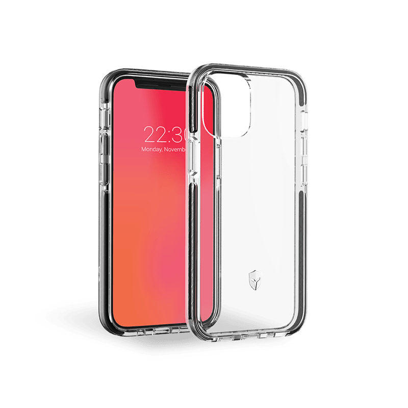 Coque Renforcée iPhone 12 mini LIFE Contour Noir - Garantie à vie Forc
