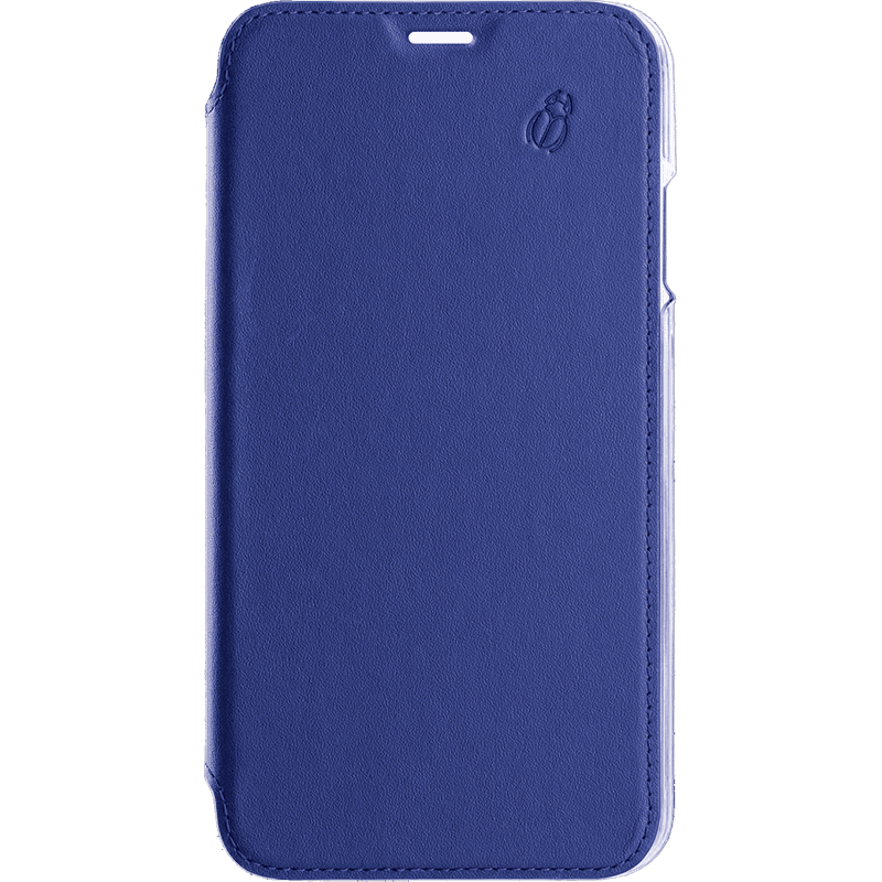 Folio Apple iPhone 12 / 12 Pro en Cuir Premium dos Crystal Bleu Beetle
